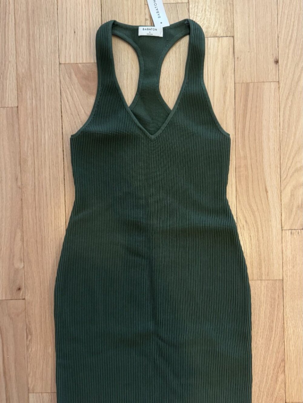 ARITZIA Sculpt Babaton Parquet Sencha Green Dress – S